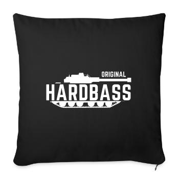 ORIGINAL HARDBASS / Hardstyle, Techno motif - Sofa pillowcase 17,3'' x 17,3'' (45 x 45 cm) - black - Front