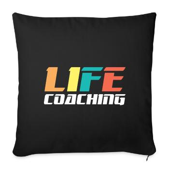 Life Coaching Mentor Trainer Coach Influencer - Sofa pillowcase 17,3'' x 17,3'' (45 x 45 cm) - black - Front