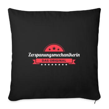 Zerspanungsmechanikerin Design für Handwerker - Sofakissenbezug 45 x 45 cm - Schwarz - Vorne