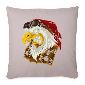 Adler Adlerkopf - Sofakissenbezug 45 x 45 cm - helles Taupe - Vorne