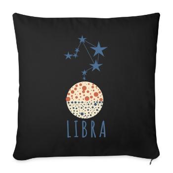 The constellation of Libra - Sofa pillowcase 17,3'' x 17,3'' (45 x 45 cm) - black - Front