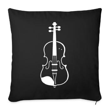 Fiddle Sketch - Sofa pillowcase 17,3'' x 17,3'' (45 x 45 cm) - black - Front