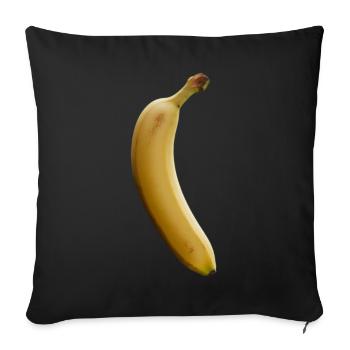 Tropical Banana Line Art - Sofa pillowcase 17,3'' x 17,3'' (45 x 45 cm) - black - Front