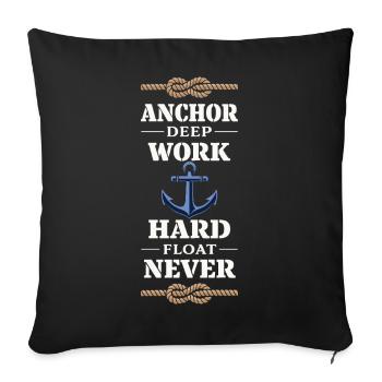 Seemannschaftsgeschenk Für Deckhand Ocean Work - Sofakissenbezug 45 x 45 cm - Schwarz - Vorne