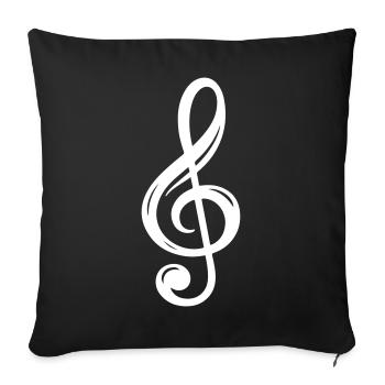 Symbole clé - Housse de coussin décorative 45 x 45 cm - noir - Devant