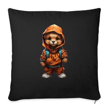 Hip-hop & urban fashion for cool streetwear vibes - Sofa pillowcase 17,3'' x 17,3'' (45 x 45 cm) - black - Front