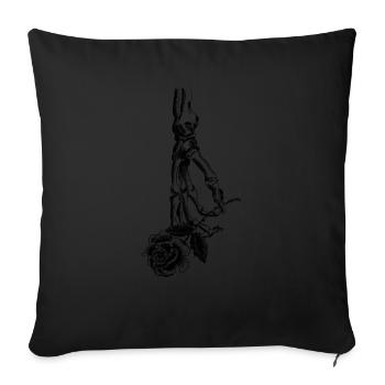 Skeleton - Sofa pillowcase 17,3'' x 17,3'' (45 x 45 cm) - black - Front