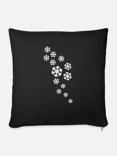 schnee - Sofakissenbezug 45 x 45 cm - Schwarz