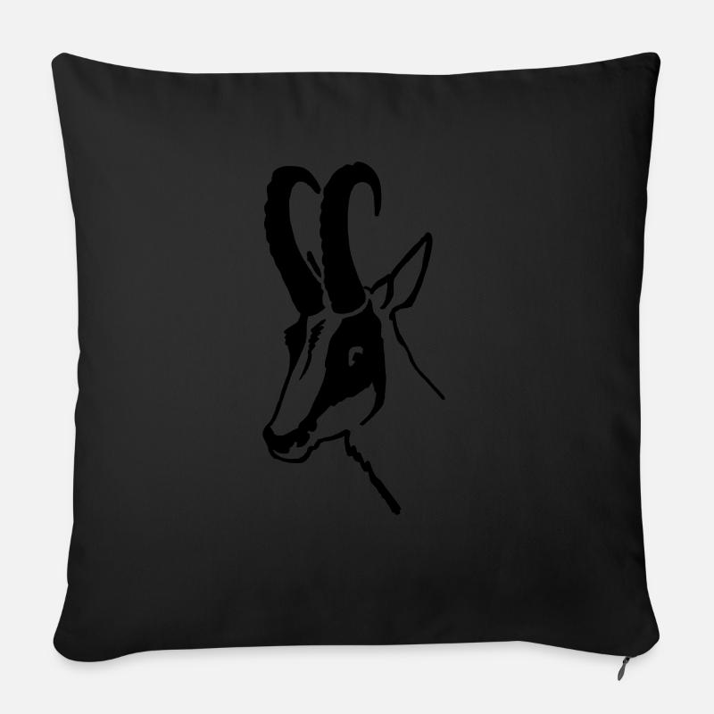 Chamois - Housse de coussin décorative 45 x 45 cm - noir