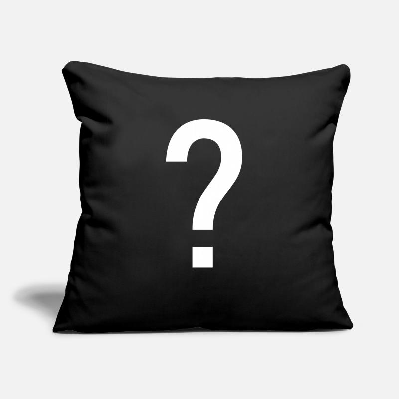 Point d'interrogation signe conception idée cadeau idée Housse de coussin décorative 45 x 45 cm