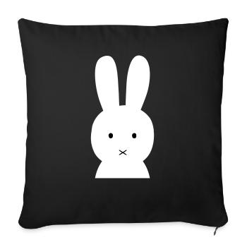 Hare - Sofa pillowcase 17,3'' x 17,3'' (45 x 45 cm) - black - Front