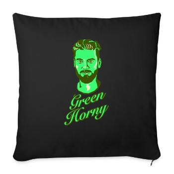 Green Horn y - Sofakissenbezug 45 x 45 cm - Schwarz - Vorne
