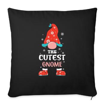 Cadeaux de Noël Noël - Housse de coussin décorative 45 x 45 cm - noir - Devant