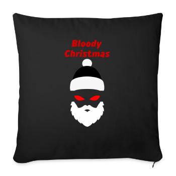 Bloody Christmas Merry Christmas Horror - Sofa pillowcase 17,3'' x 17,3'' (45 x 45 cm) - black - Front