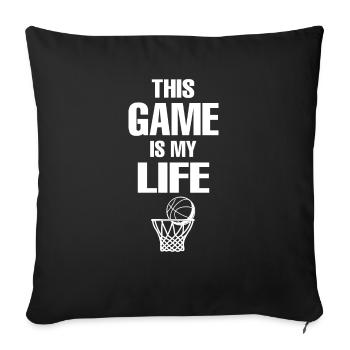 Basketball - Sofa pillowcase 17,3'' x 17,3'' (45 x 45 cm) - black - Front