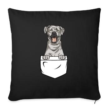 Silver Labrador Retriever Silver Lab - Housse de coussin décorative 45 x 45 cm - noir - Devant