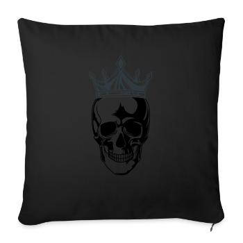 skull king krone - Sofakissenbezug 45 x 45 cm - Schwarz - Vorne