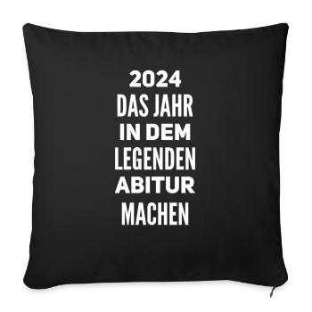 Abitur Légendes 2024 - Housse de coussin décorative 45 x 45 cm - noir - Devant