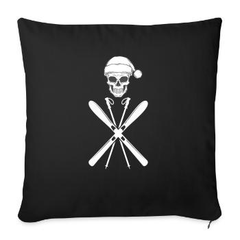 Skiing Skiers Ski holiday Ski resort Gift - Sofa pillowcase 17,3'' x 17,3'' (45 x 45 cm) - black - Front