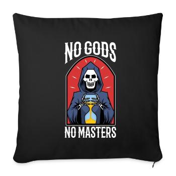 No Gods No Masters - Sofa pillowcase 17,3'' x 17,3'' (45 x 45 cm) - black - Front