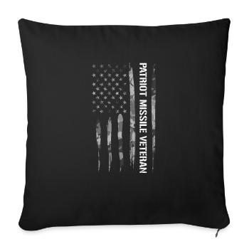 Vétéran des missiles Patriot - Housse de coussin décorative 45 x 45 cm - noir - Devant