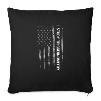 J’étudie la triggernometry - Housse de coussin décorative 45 x 45 cm - noir - Devant