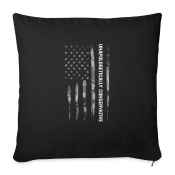 Unapologetically Conservative - Sofa pillowcase 17,3'' x 17,3'' (45 x 45 cm) - black - Front