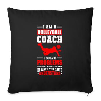 Sport Volleyball Équipe Balle Sports Sport - Housse de coussin décorative 45 x 45 cm - noir - Devant