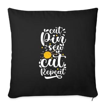 Vêtements de tailleur Tricot Tailleur sur mesure - Housse de coussin décorative 45 x 45 cm - noir - Devant