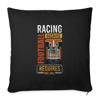 Racer Kart Track Go kart Racing - Sofa pillowcase 17,3'' x 17,3'' (45 x 45 cm) - black - Front