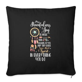 Dream Catcher Tattoo Dreaming - Sofa pillowcase 17,3'' x 17,3'' (45 x 45 cm) - black - Front