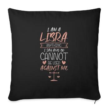 Horoscope September Stars - Sofa pillowcase 17,3'' x 17,3'' (45 x 45 cm) - black - Front