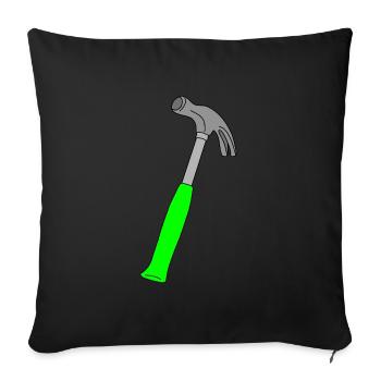 Claw Hammer, Hammer, Handyman, Do-it-Yourselfer - Sofa pillowcase 17,3'' x 17,3'' (45 x 45 cm) - black - Front