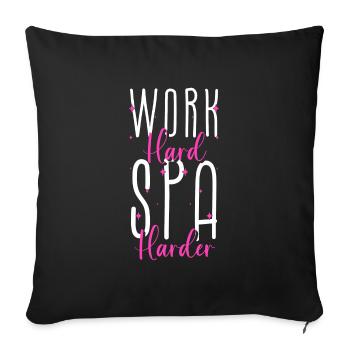 Spa Relax Fitness Beauty - Sofa pillowcase 17,3'' x 17,3'' (45 x 45 cm) - black - Front