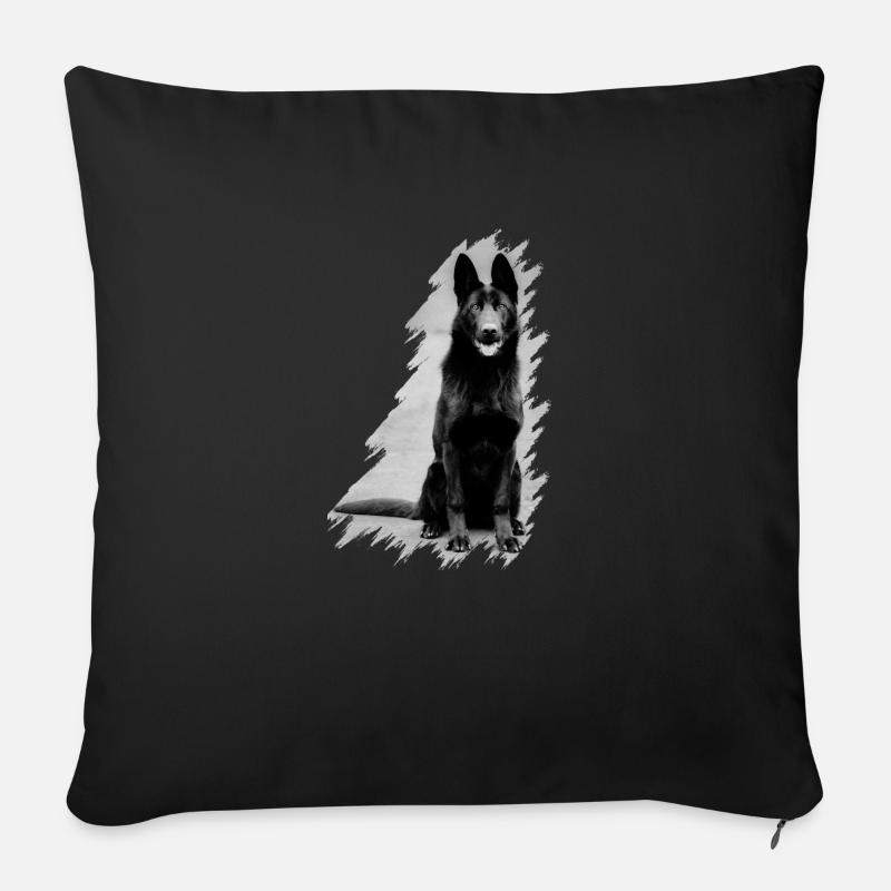 Schäferhund - Sofakissenbezug 45 x 45 cm - Schwarz