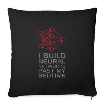 Neural Networks Science des données Informatique - Housse de coussin décorative 45 x 45 cm - noir - Devant