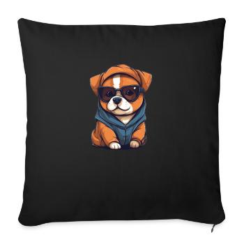 Dog Lover - Sofa pillowcase 17,3'' x 17,3'' (45 x 45 cm) - black - Front