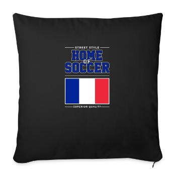 Home of Soccer - Sofa pillowcase 17,3'' x 17,3'' (45 x 45 cm) - black - Front