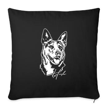 HEELER Chien de troupeau Chiens Bovins Chiens Wilsigns - Housse de coussin décorative 45 x 45 cm - noir - Devant