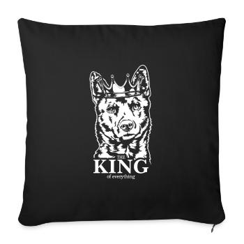 Kai Ken Roi de tout Dire Chiens Wilsigns - Housse de coussin décorative 45 x 45 cm - noir - Devant