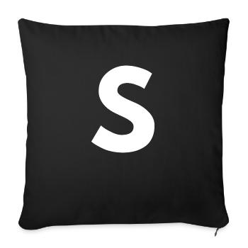 S - Sofa pillowcase 17,3'' x 17,3'' (45 x 45 cm) - black - Front