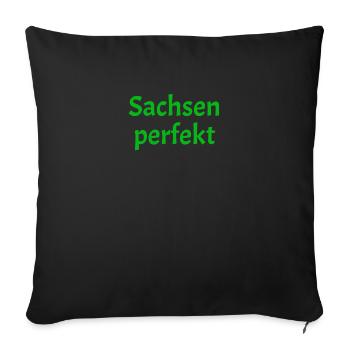 Sachsen perfekt - Sofakissenbezug 45 x 45 cm - Schwarz - Vorne