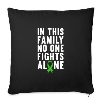In May, we wear Green Mental Health - Sofa pillowcase 17,3'' x 17,3'' (45 x 45 cm) - black - Front
