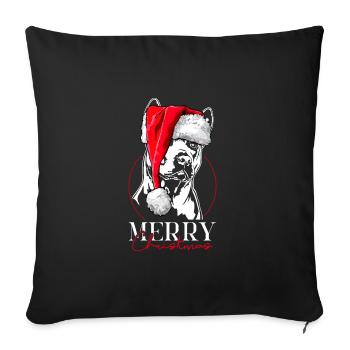 Santa Thai Ridgeback Merry Christmas Wilsigns - Sofa pillowcase 17,3'' x 17,3'' (45 x 45 cm) - black - Front