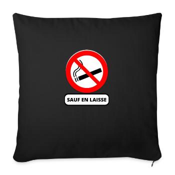 interdit de fumer - Housse de coussin décorative 45 x 45 cm - noir - Devant