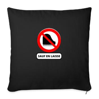 piano interdit - Housse de coussin décorative 45 x 45 cm - noir - Devant
