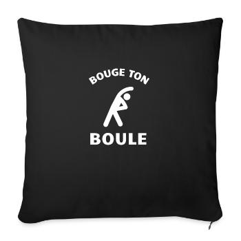 bouge ton boule - Housse de coussin décorative 45 x 45 cm - noir - Devant