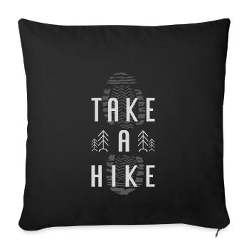 Take a Hike - Sofa pillowcase 17,3'' x 17,3'' (45 x 45 cm) - black - Front