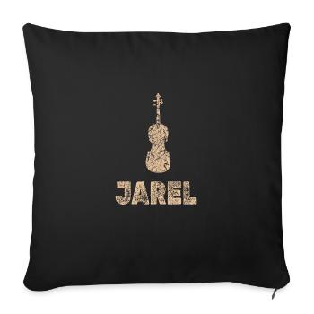 Jarel als Bratsche - Sofakissenbezug 45 x 45 cm - Schwarz - Vorne