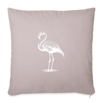 Cuddly Flamingo - Sofa pillowcase 17,3'' x 17,3'' (45 x 45 cm) - light taupe - Front